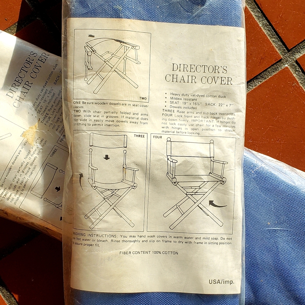 POTTERY BARN Director's Chair Cover - Blue - One Chair Cover - NEW - Picture 11 of 16